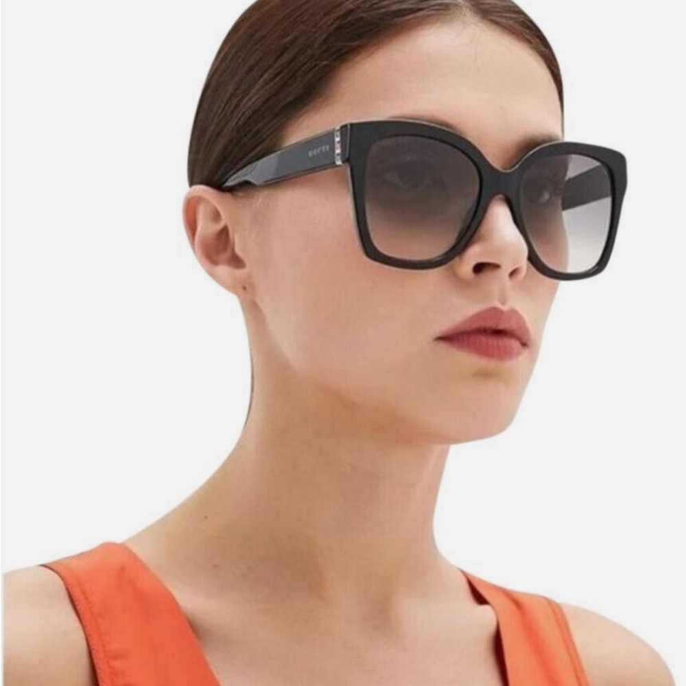 GUCCI Grey Gradient Butterfly Ladies Sunglasses GG0459S 001 54 - Picture 4 of 16